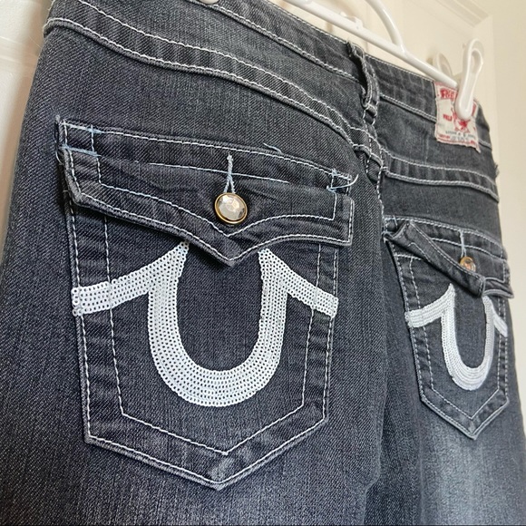 NWOT True Religion Joey Super T Straight Leg Sequin Jeans- 29 - Picture 4 of 7